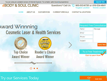 Tablet Screenshot of bodyandsoulclinic.ca